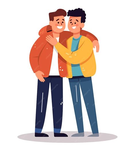 dos hombres lobo abrazándose