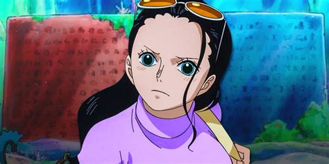 Ilustración de Nico Robin con su sombrero de paja y su estilo característico