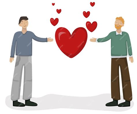 Ilustración de dos hombres enamorados en estilo manga