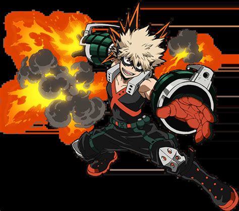 Katsuki Bakugo en pose de ataque