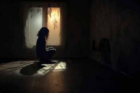 Persona en una habitación oscura mirando un teléfono