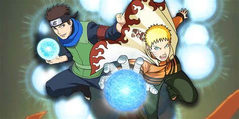 Naruto enseñando el Rasengan a Konohamaru