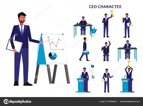 Ilustración de un CEO en un rascacielos