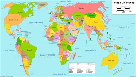 Mapa del mundo mostrando países con flotas navales
