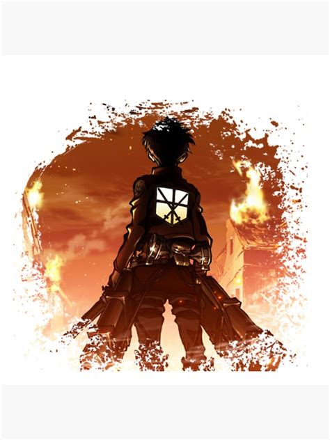 Póster de Eren Yeager de Ataque a los Titanes