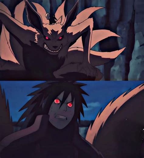 Primer Hokage luchando contra Madara y el Nueve Colas