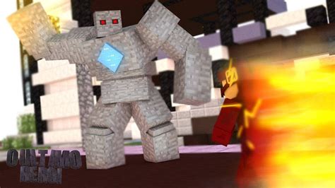 Golem de Madera luchando contra el Nueve Colas