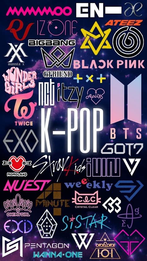 Logos de animes y grupos de K-Pop que han colaborado