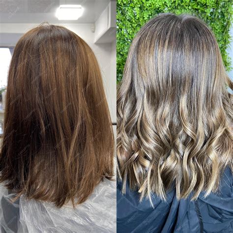 Comparativa de tonos de cabello antes y después de usar tinte negro