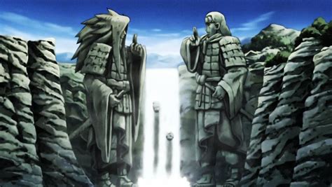 Naruto y Sasuke luchando en el Valle del Fin