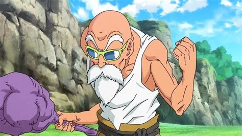 El Maestro Roshi lanzando el primer Kamehameha