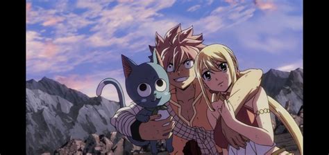 Natsu, Lucy y Happy llegando a Sabertooth