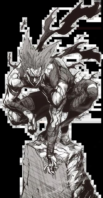 Ilustración de Garou, el Cazador de Héroes, en su forma monstruosa.