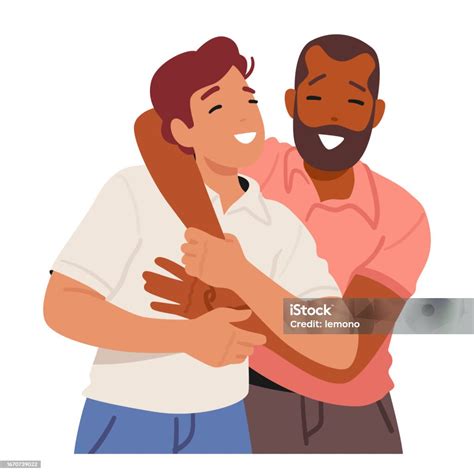 Ilustración de dos personajes masculinos en un abrazo apasionado con elementos mágicos flotando alrededor.