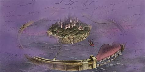 Nubes isla con barcos flotando en One Piece
