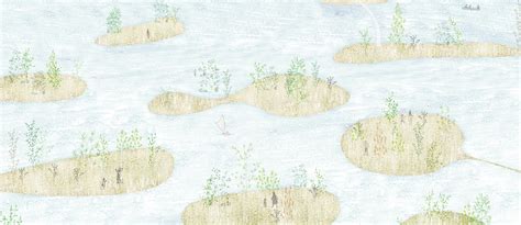 Ilustración de Ishigami Tsukiku junto a un lago