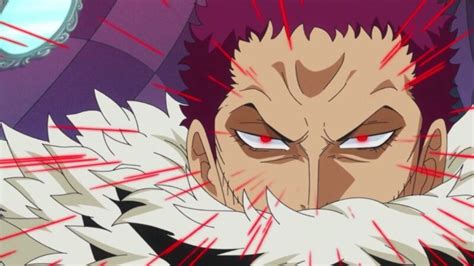 Diagrama explicando las habilidades de Charlotte Katakuri: Haki de Observación, Haki de Armamento, Haki del Rey y Fruta Mochi Mochi.