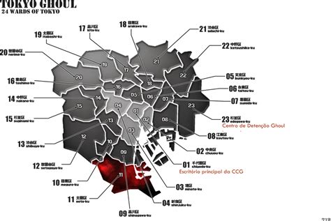 Mapa de distritos de Tokyo Ghoul