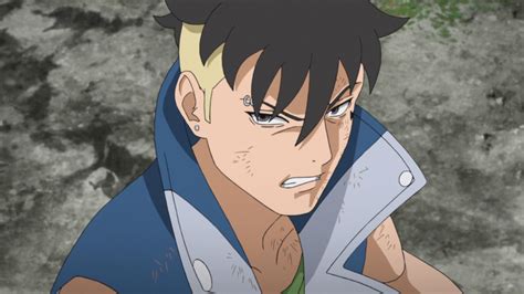Kawaki atacando a Garō con su Karma activado