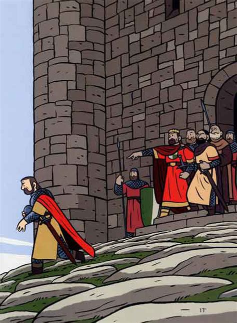 Ilustración del Príncipe Aaron siendo desterrado
