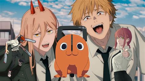 Personajes principales de Chainsaw Man en una pose de acción