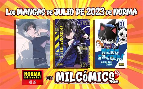 Logotipo de Milcomics y variedad de mangas