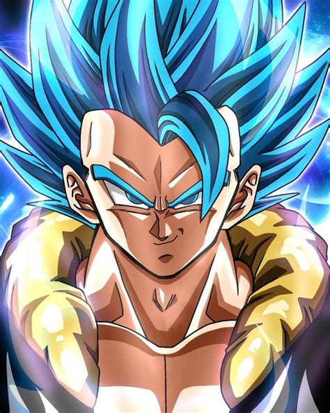 Ilustración de Gogeta en Super Saiyan Blue