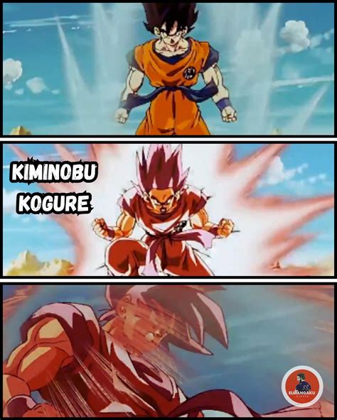 Esquema de la transformación Kaioken con sus diferentes niveles.