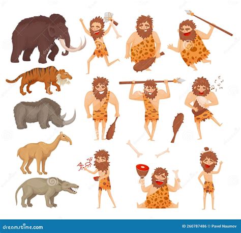 Guerreros prehistóricos con máscaras de animales