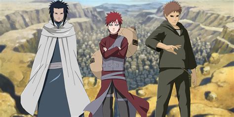 Gaara como Kazekage dirigiendo a sus tropas