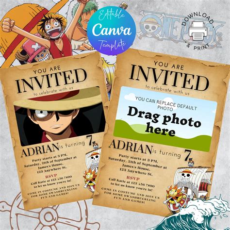 Colección de invitaciones de One Piece