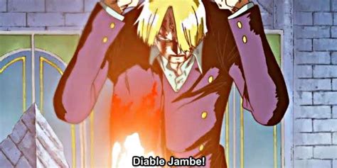 Sanji ejecutando una patada Diable Jambe