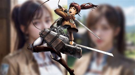 Comparativa de Sasha Blouse en el anime y el cosplay