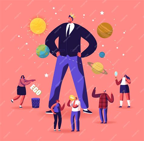 Ilustración de un jefe encantador y egocéntrico