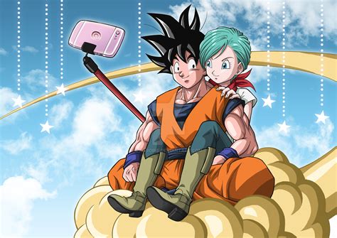 Ilustración de Goku y Bulma durmiendo