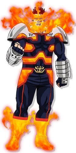 Endeavor en su traje de héroe