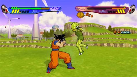 Captura de pantalla de un combate en Dragon Ball Budokai 3