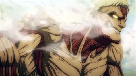 Ilustración del combate entre Eren Jaeger (forma titán) y Reiner Braun (forma titán Acorazado)