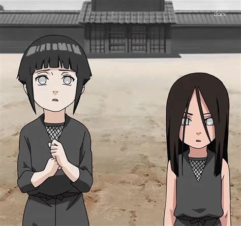 Hanabi y Hinata entrenando juntas de niñas
