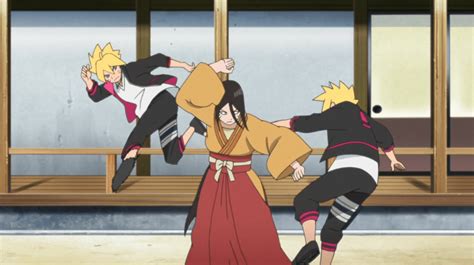 Hanabi Hyūga luchando contra Boruto