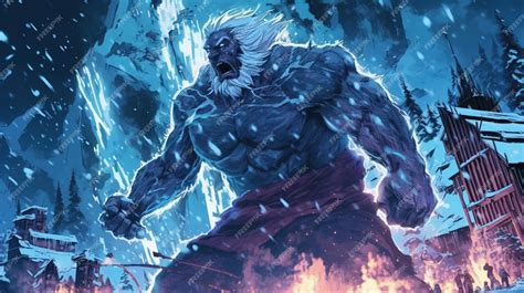 Ilustración de un Titán atacando la ciudad