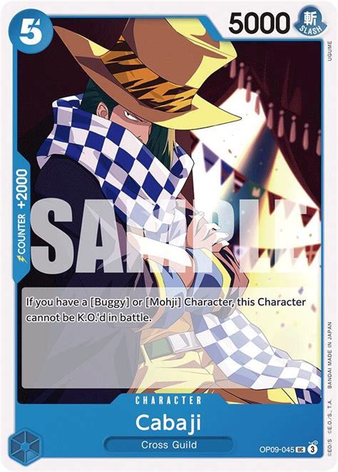 Carta de Cabaji OP09-045 en One Piece TCG