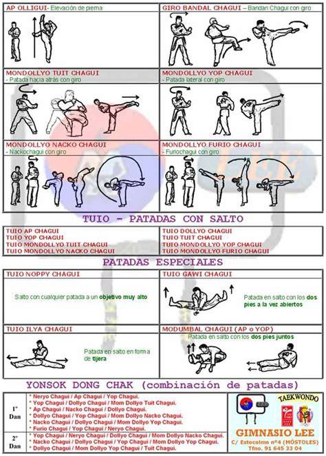 Esquema de las técnicas de patadas de Sanji