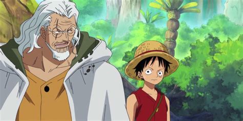 Luffy entrenando con Rayleigh en la Isla de las Mujeres