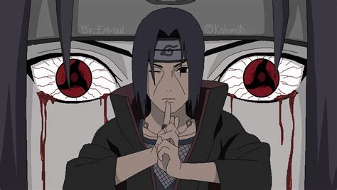 Itachi Uchiha usando Amaterasu