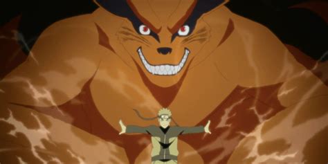 Kurama revelando su nombre a Naruto
