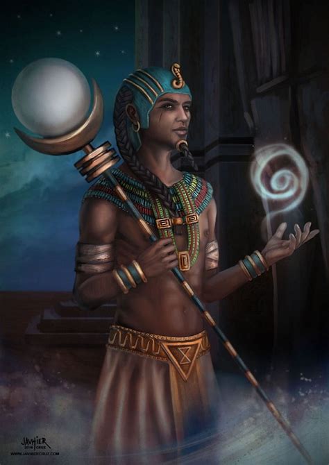 Representación de Khonshu, el dios lunar egipcio.