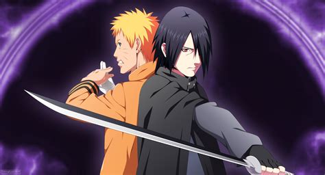 Sasuke y Boruto en combate