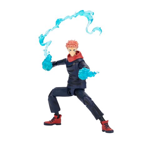 Detalle de las manos intercambiables y efectos de energía de una figura de Naruto