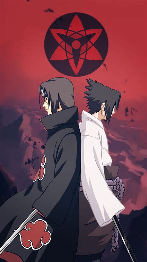 Fondo de pantalla minimalista de Sasuke e Itachi